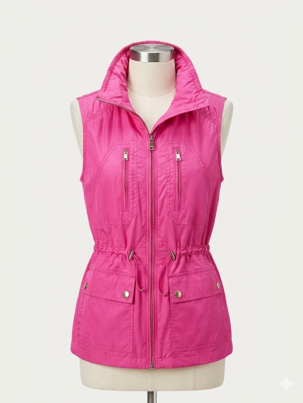 Polo by Ralph Lauren Fuchsia Zip-Front Utility Vest